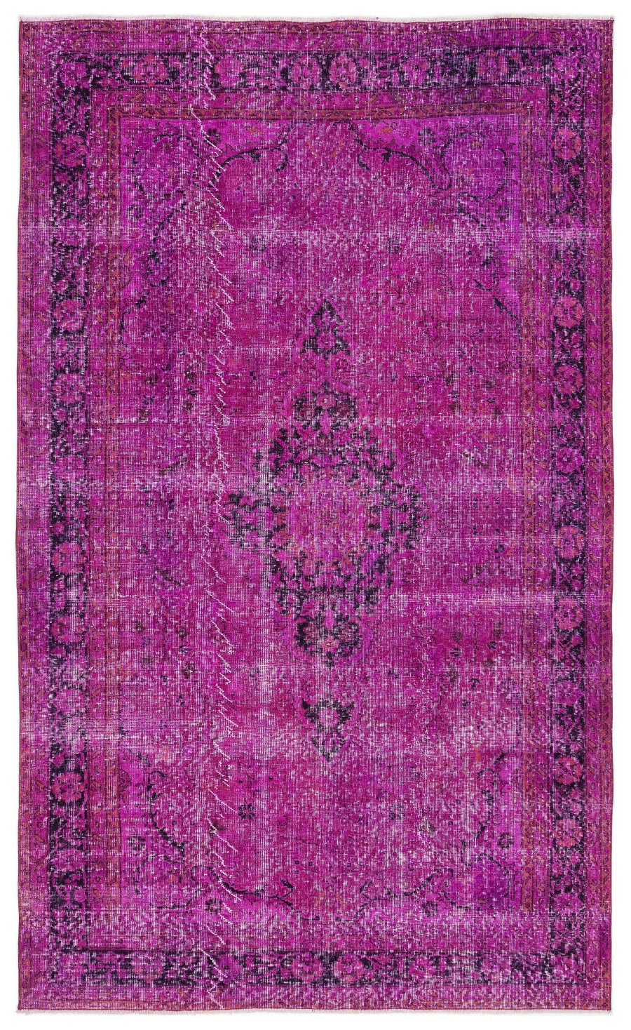 Pembe Anadolu Eskitme Klasik Yün Halı 171x285 - Özel Seri
