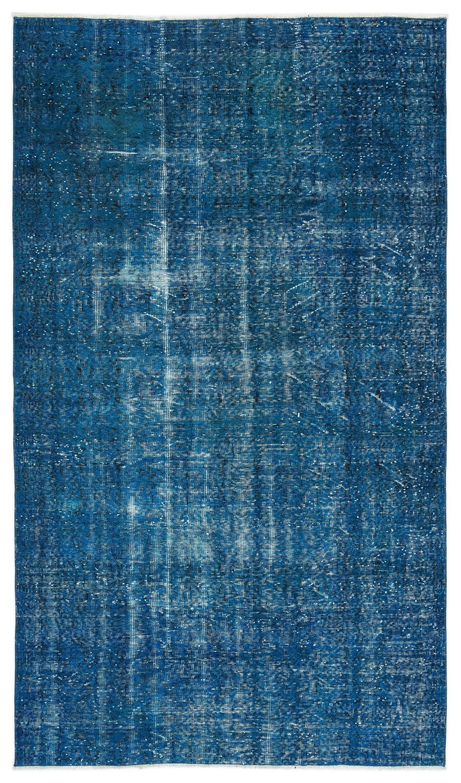 Beyaz Krem Eskitme Geometrik Yün Halı 161x277