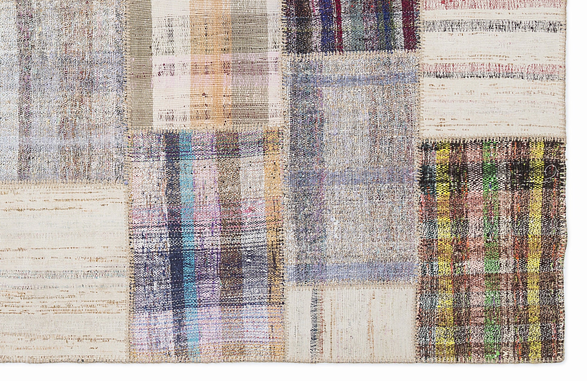 Teselya Bej Çizgili Yün El Dokuma Halısı 160 x 230 Apex Unique