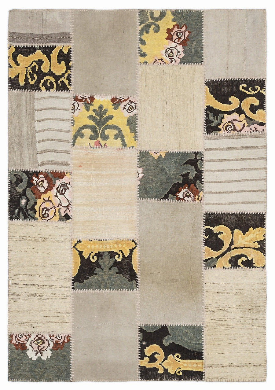 Bej Bohem Modern Yün Halı 160x230