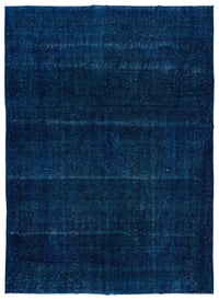 Large Navy Blue Hand-Knotted Wool Rug 291x400 cm (9'7" x 13'1")