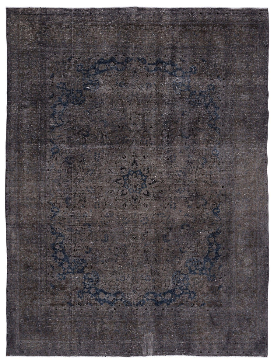 Gri Eskitme Klasik Yün Halı 288x390