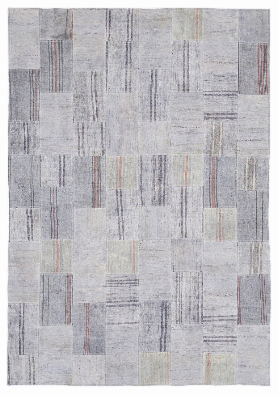 Bej Bohem Geometrik Yün Halı 160x230