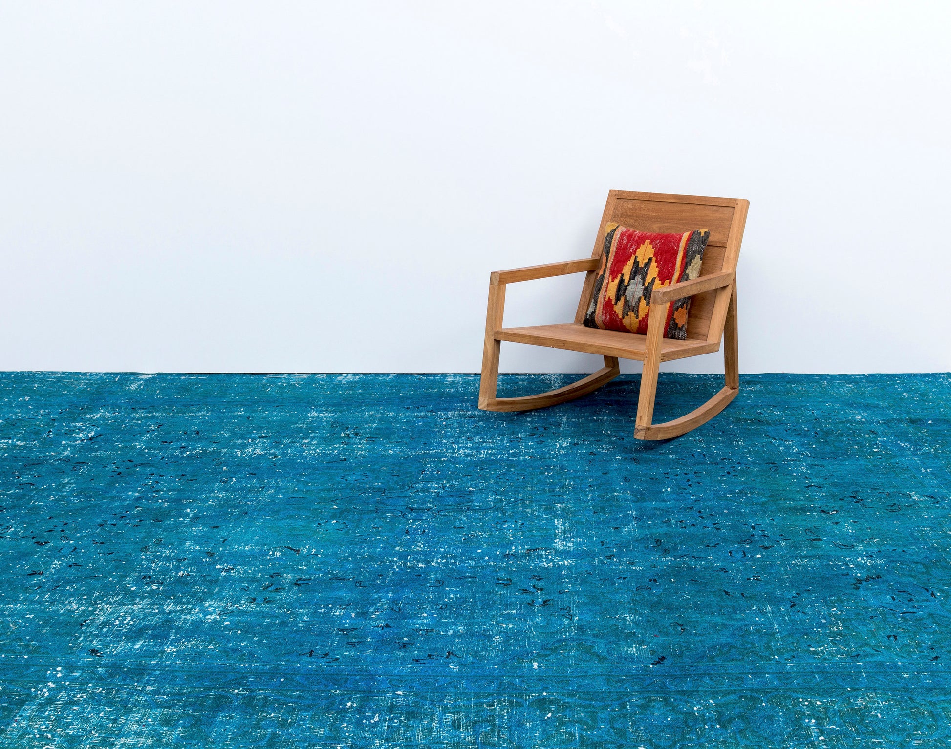 Epir Turkuaz Eskitme Yün El Dokuma Halısı 286 x 374 Apex Unique