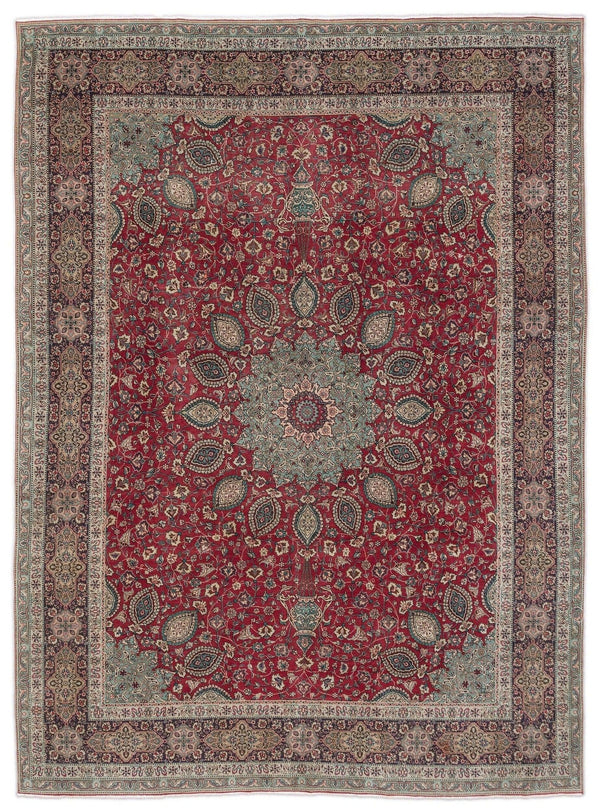 Kırmızı Klasik Madalyonlu Yün Halı 280x382