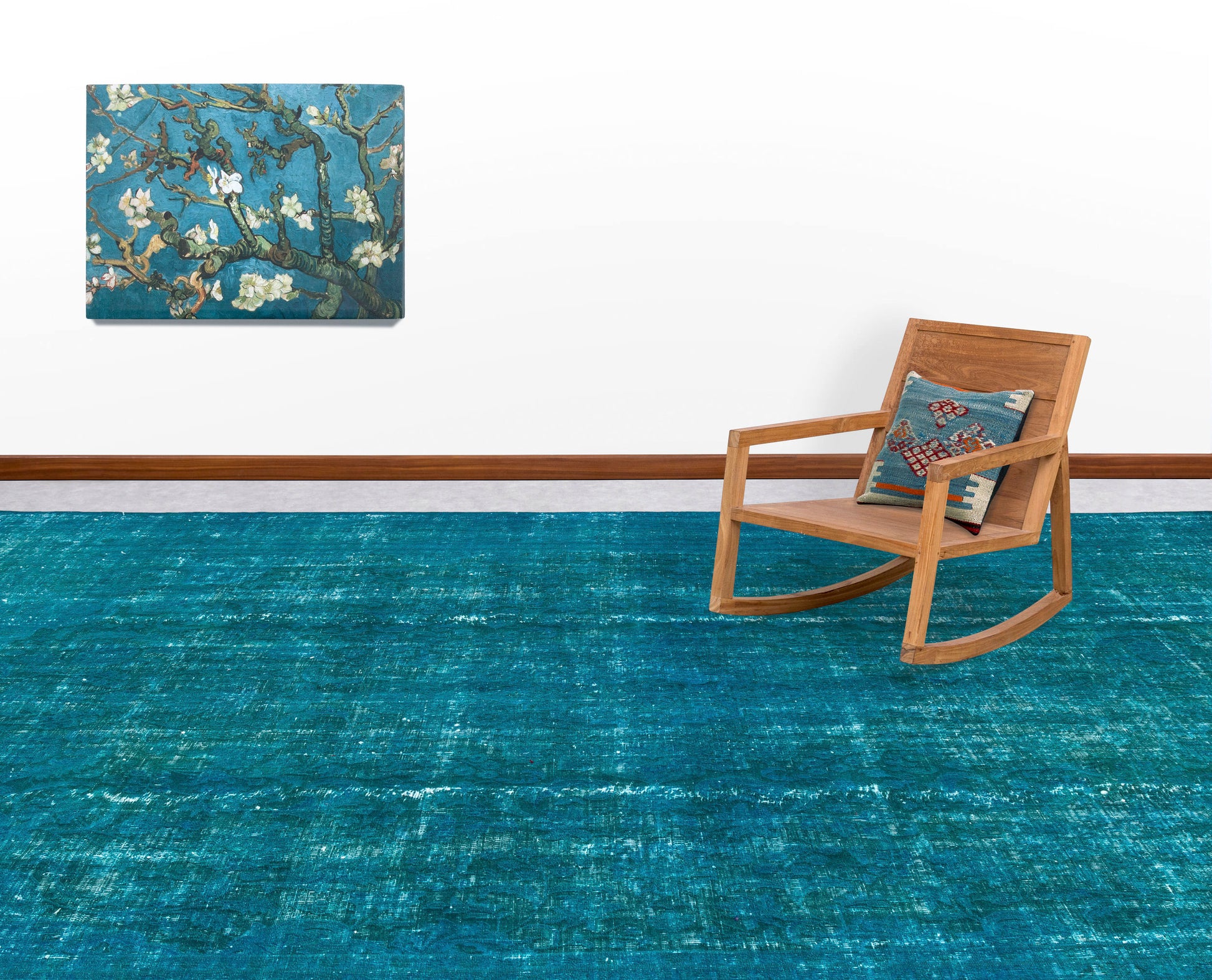 Epir Turkuaz Eskitme Yün El Dokuma Halısı 281 x 388 Apex Unique