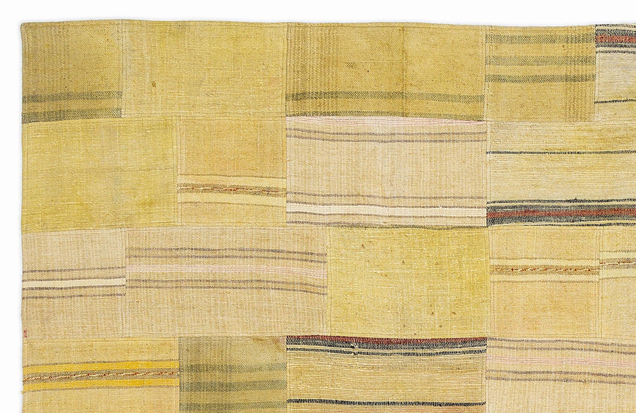 Geometrik Desenli Sarı El Dokuma Halı Etnik 160x230 cm 1119 – Koridor kullanımı