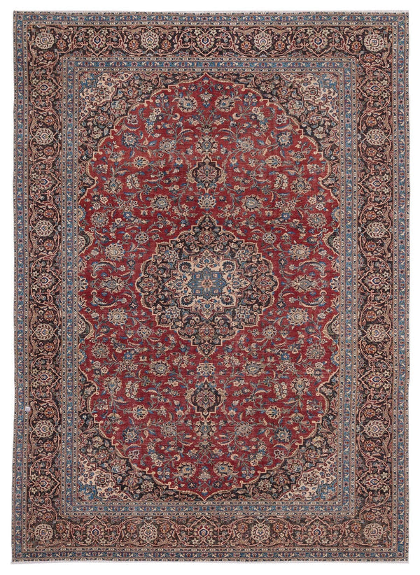 Kırmızı Geometrik Klasik Yün Halı 290x402
