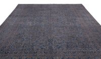 Grey & Blue Medallion Hand-Knotted Wool Rug 296x400 cm (9'9" x 13'1")
