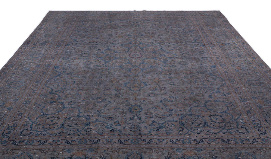 Gri Eskitme Klasik Yün Halı 296x400