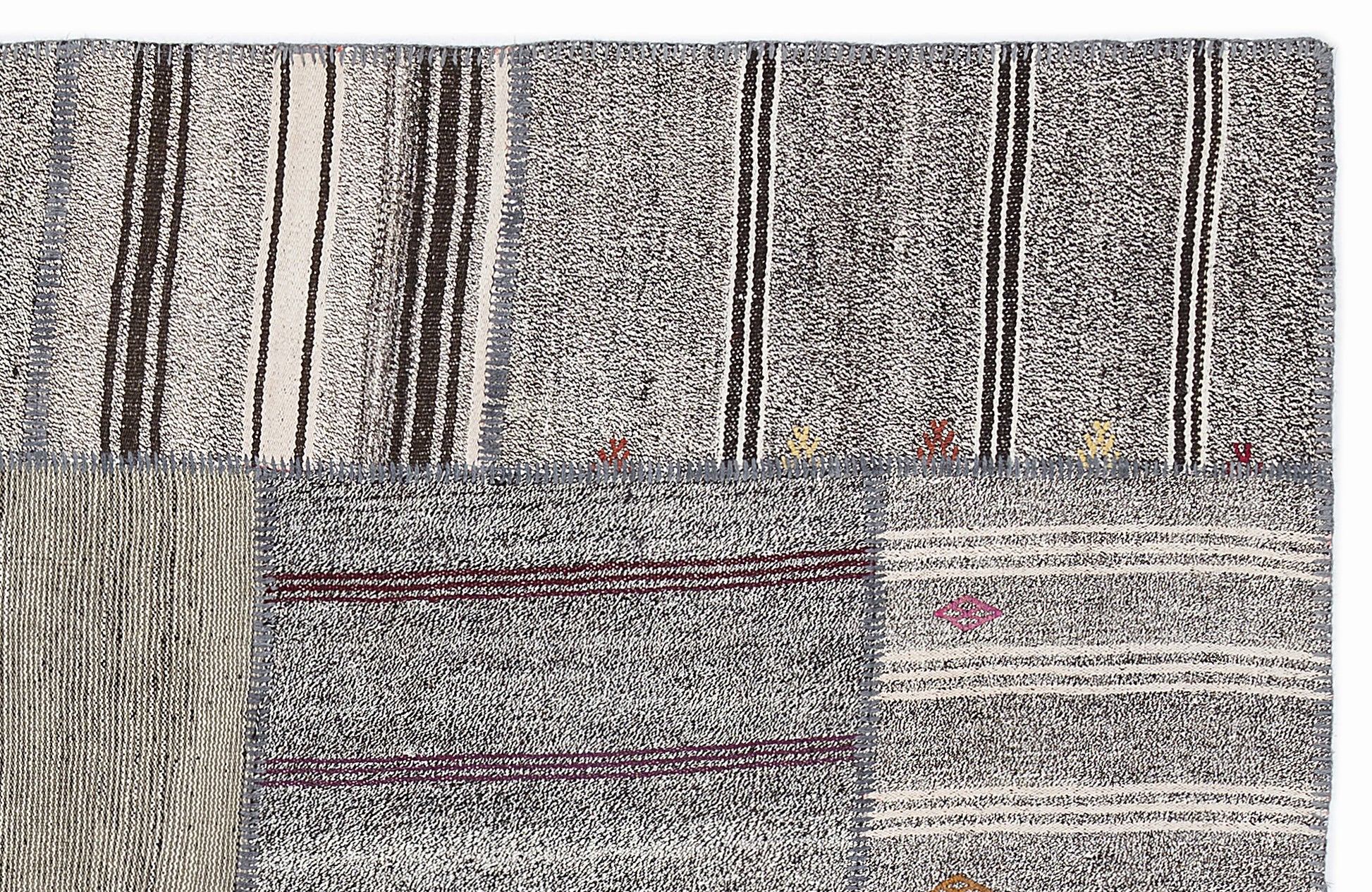 Teselya Bej Çizgili Yün El Dokuma Halısı 160 x 230 Apex Unique