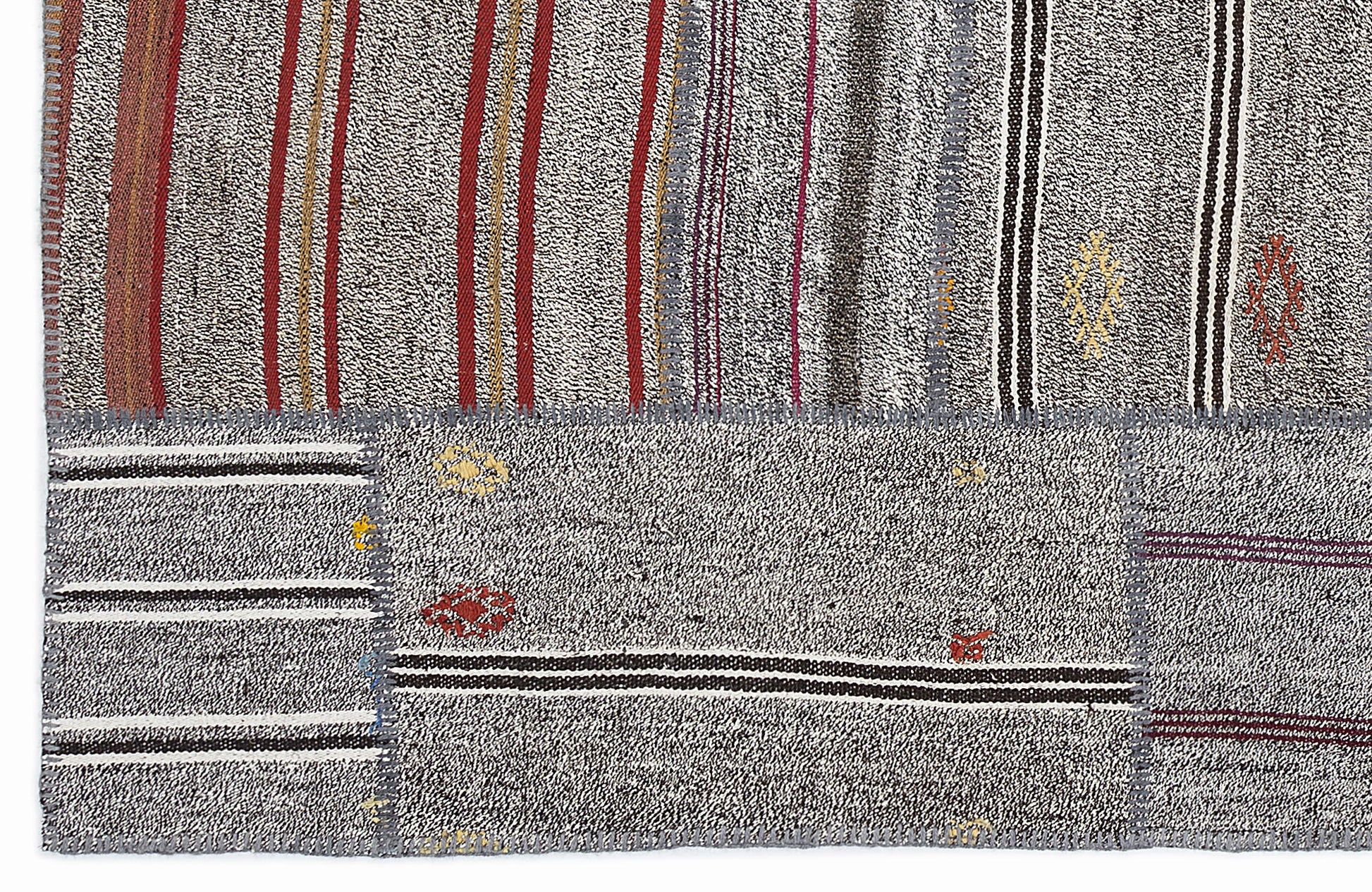 Teselya Bej Çizgili Yün El Dokuma Halısı 160 x 230 Apex Unique