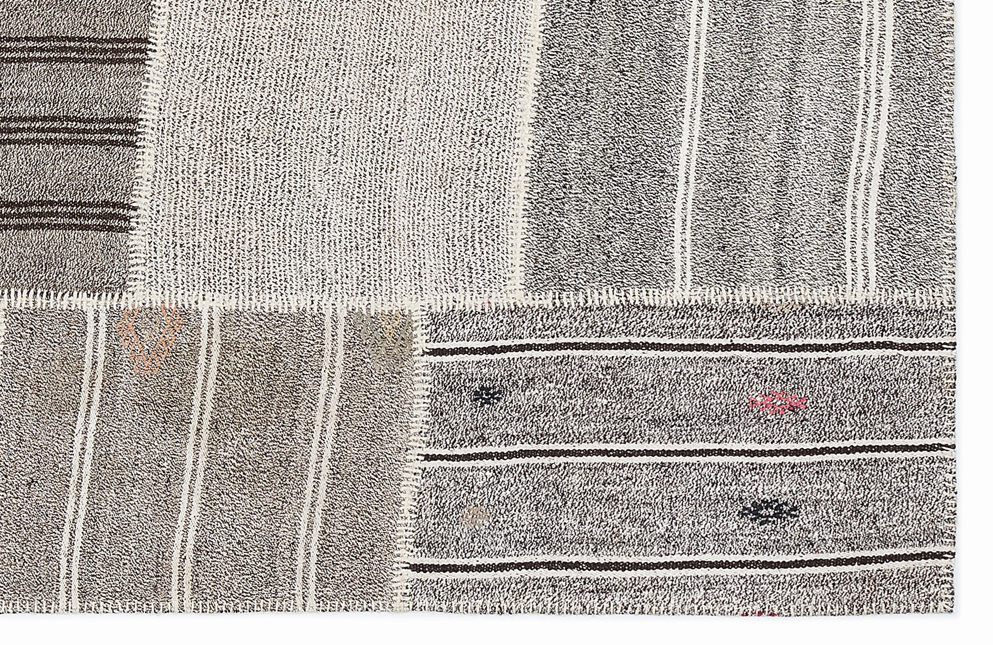 Teselya Bej Çizgili Yün El Dokuma Halısı 160 x 230 Apex Unique