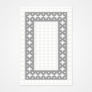 Noelle Beyaz Geometrik Polyester Makine Halısı Crea