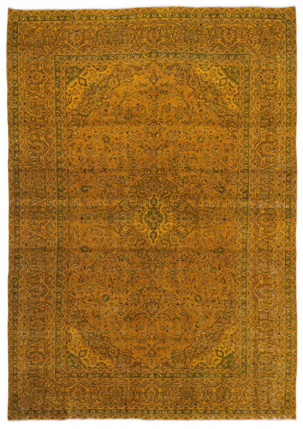 Sarı Eskitme Klasik Yün Halı 283x402