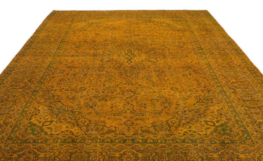 Sarı Eskitme Klasik Yün Halı 283x402