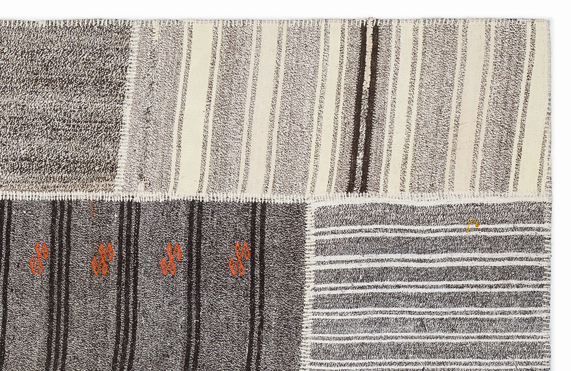 Teselya Bej Çizgili Yün El Dokuma Halısı 160 x 230 Apex Unique