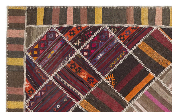 Bej Anadolu Bohem Geometrik Yün Halı 214x310 - Özel Seri