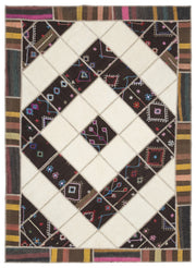 Teselya Bej Çizgili Yün El Dokuma Halısı 212 x 297 Apex Unique