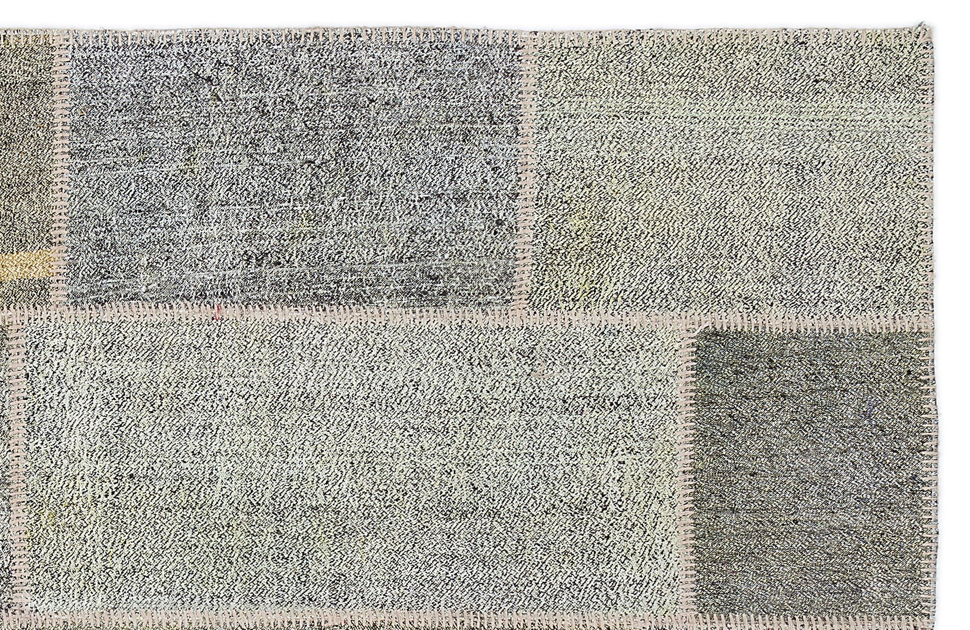 Teselya Gri Patchwork Yün El Dokuma Halısı 160 x 230 Apex Unique