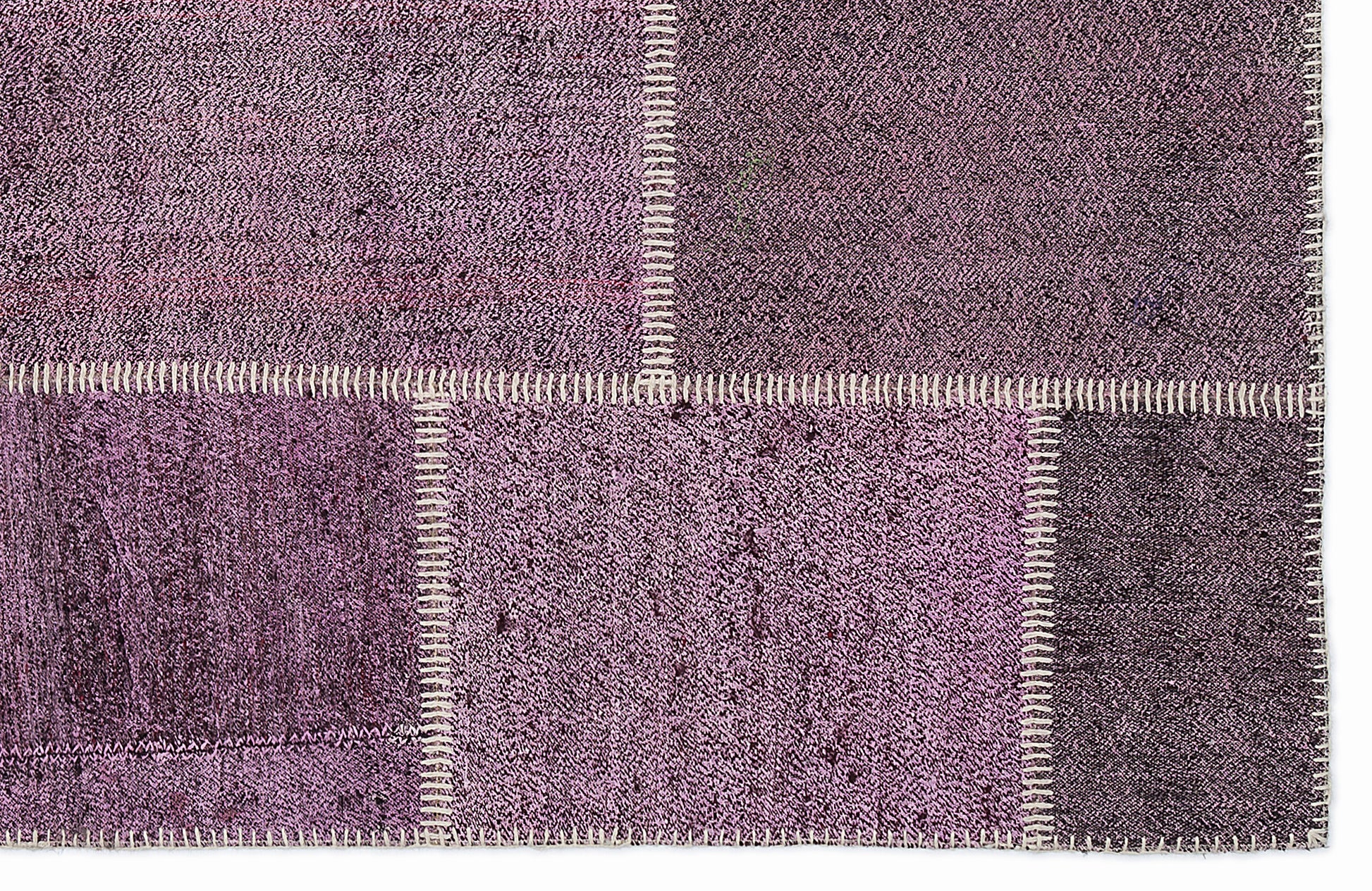 Teselya Pembe Patchwork Yün El Dokuma Halısı 160 x 230 Apex Unique