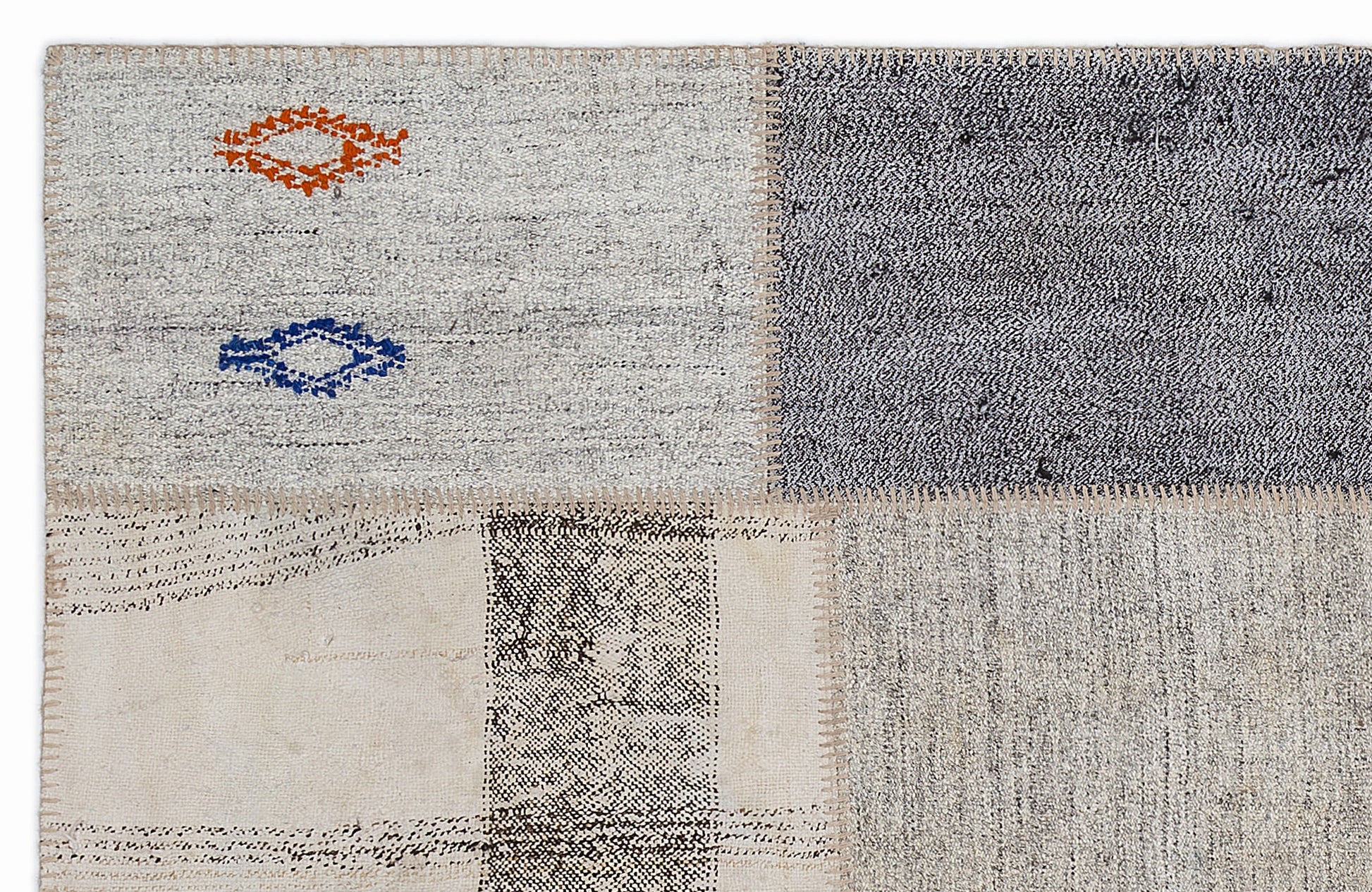 Teselya Bej Çizgili Yün El Dokuma Halısı 160 x 230 Apex Unique