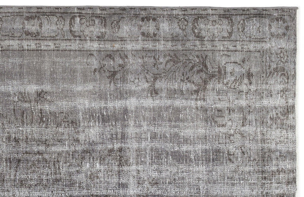 Gri Anadolu Eskitme Modern Yün Halı 175x272 - Özel Seri