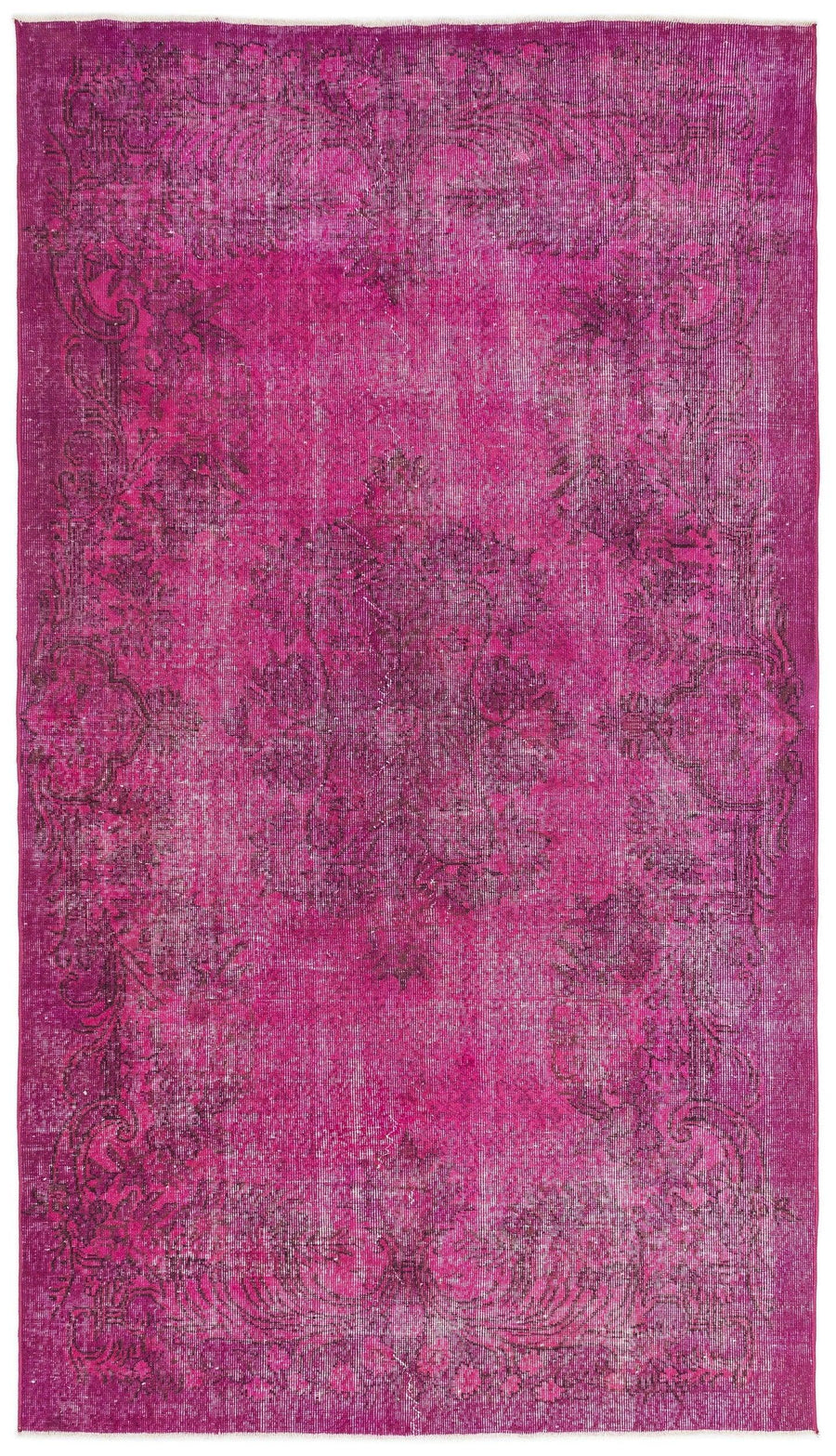 Pembe Anadolu Klasik Madalyonlu Yün Halı 164x290 - Özel Seri