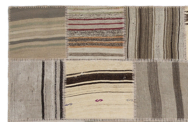 Bej Anadolu Bohem Geometrik Yün Halı 160x230 - Özel Seri