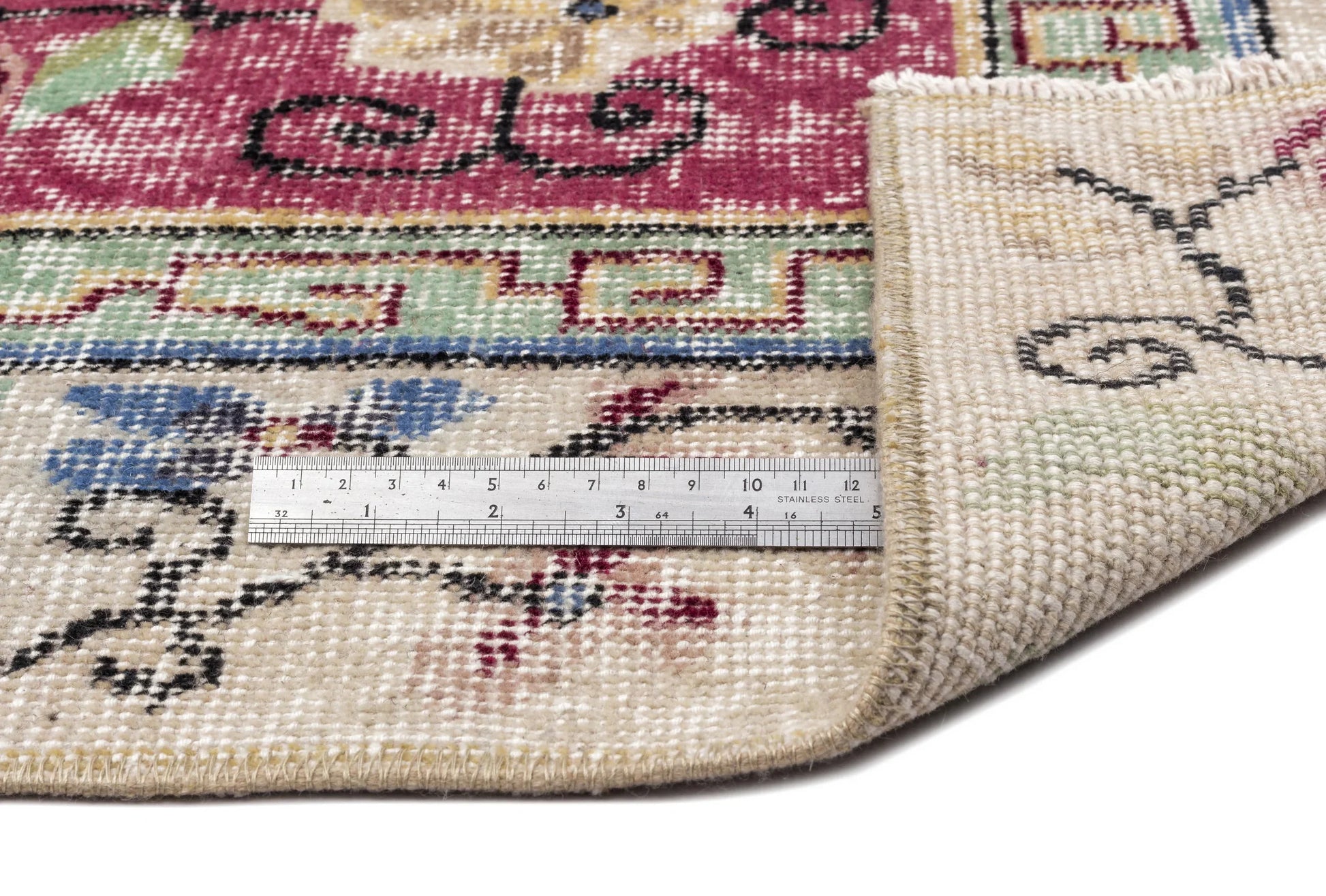 Bordo Anadolu Eskitme Klasik Yün Halı 188x302 - Özel Seri