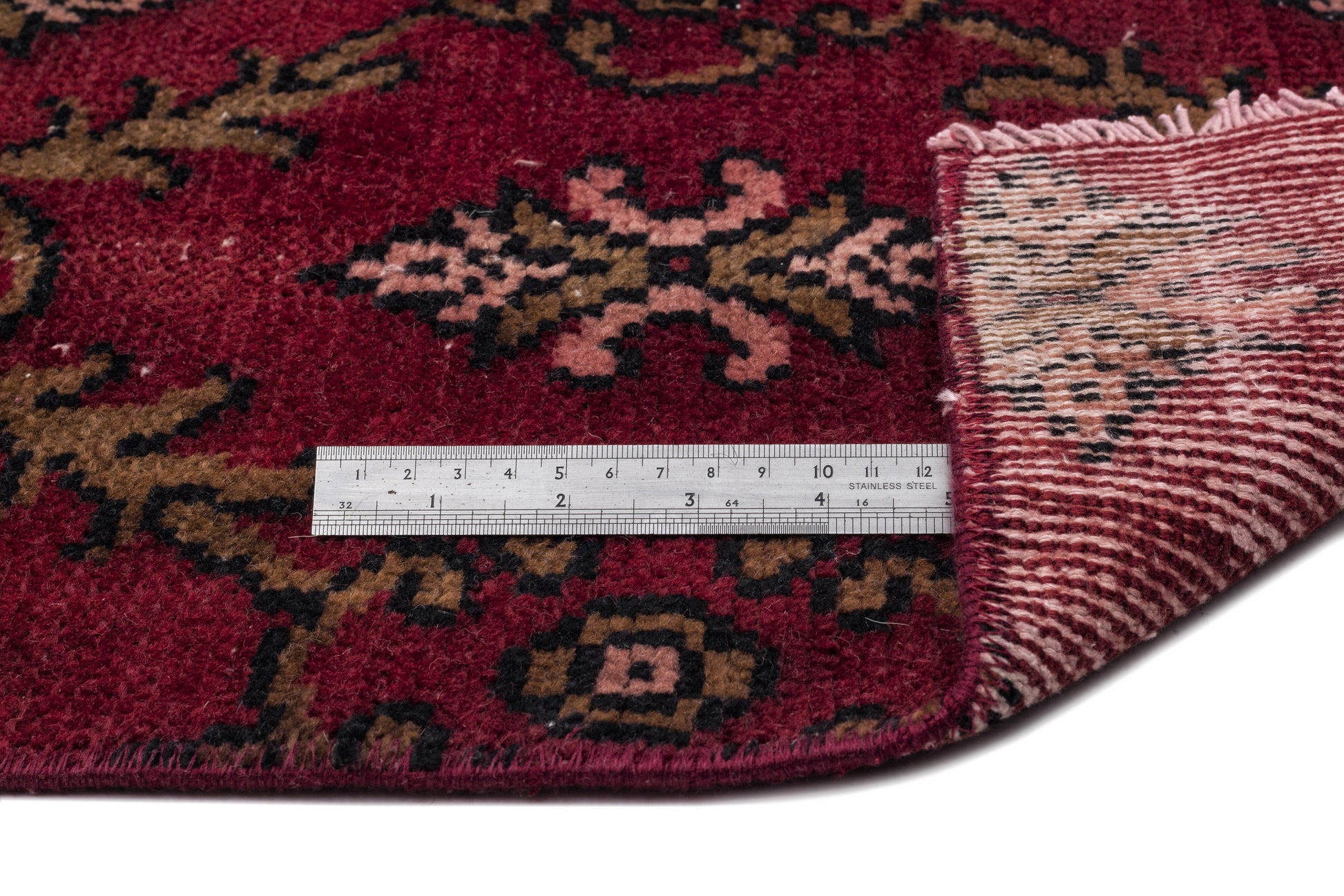 Atina Bordo Eskitme Yün El Dokuma Halısı 147 x 284 Apex Unique