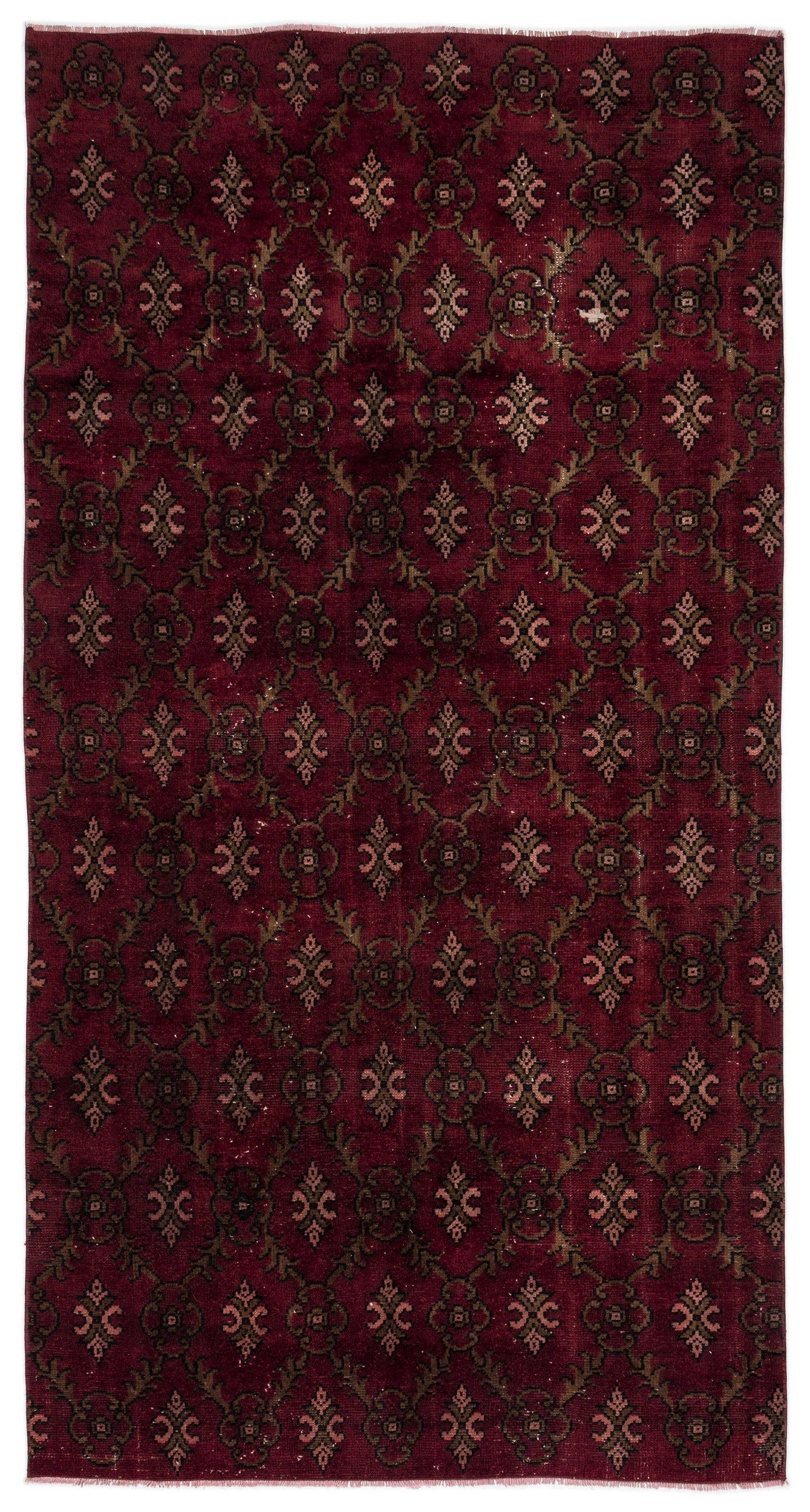 Atina Bordo Eskitme Yün El Dokuma Halısı 147 x 284 Apex Unique