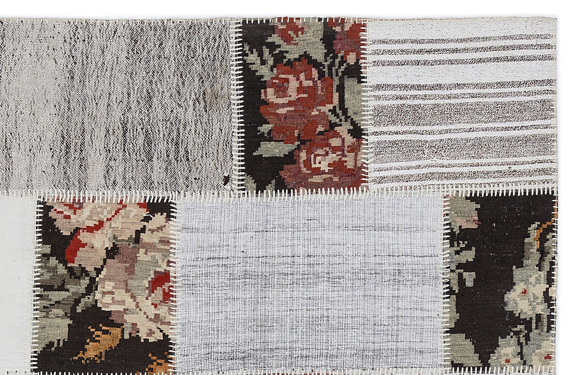 Teselya Bej Çiçekli Yün El Dokuma Halısı 160 x 230 Apex Unique