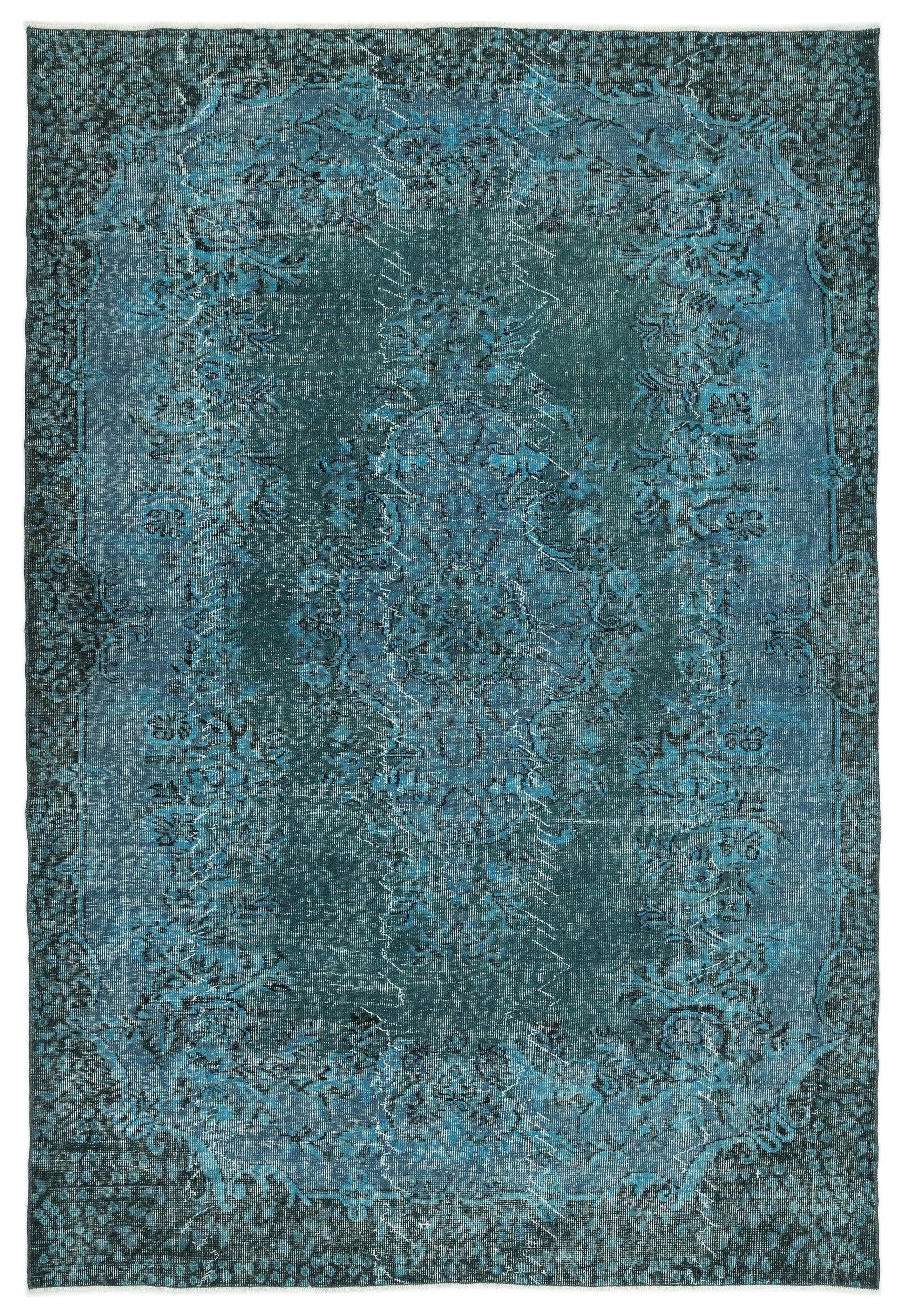 Gri Krem Eskitme Klasik Yün Halı 193x283