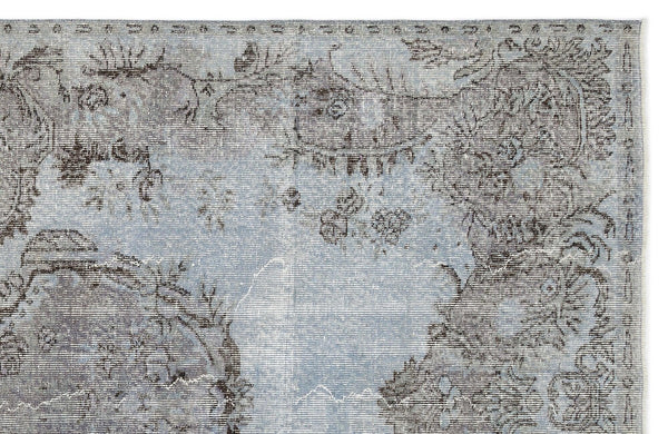 Mavi Anadolu Eskitme Geometrik Yün Halı 172x298 - Özel Seri