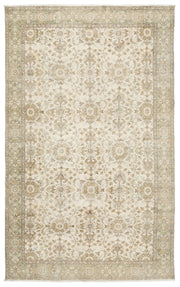 Atina Bej Eskitme Yün El Dokuma Halısı 186 x 305 Apex Unique