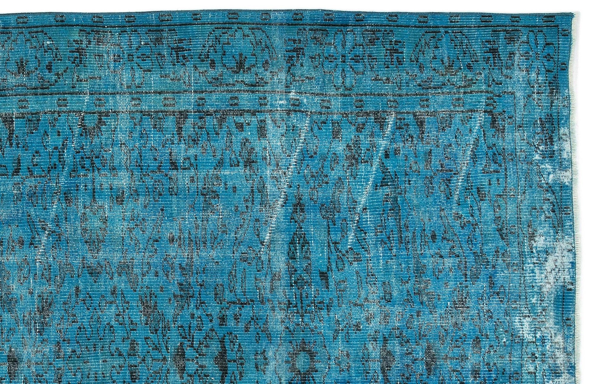 Beyaz Gri Bohem Eskitme Yün Halı 171x306