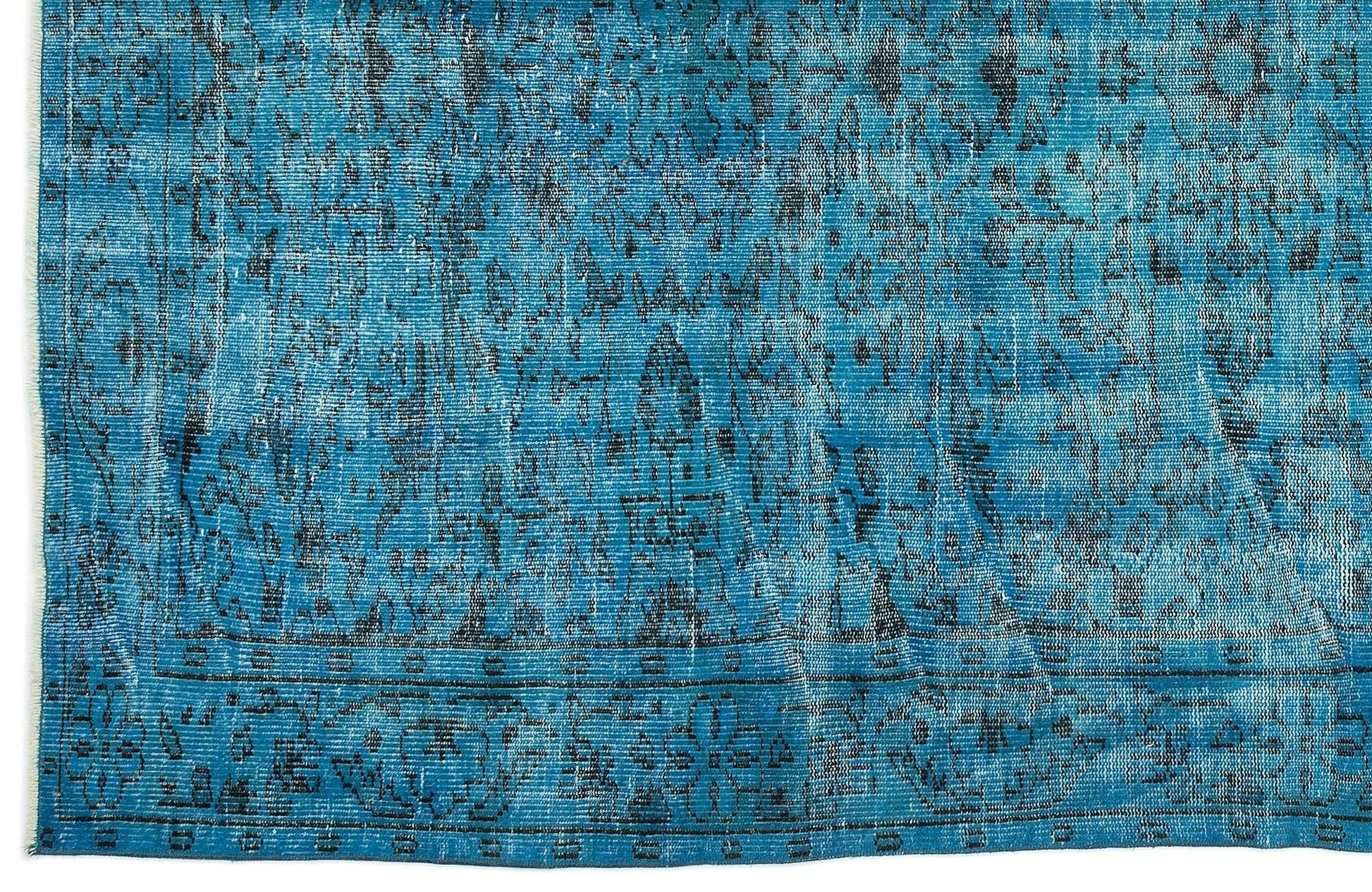 Beyaz Gri Bohem Eskitme Yün Halı 171x306