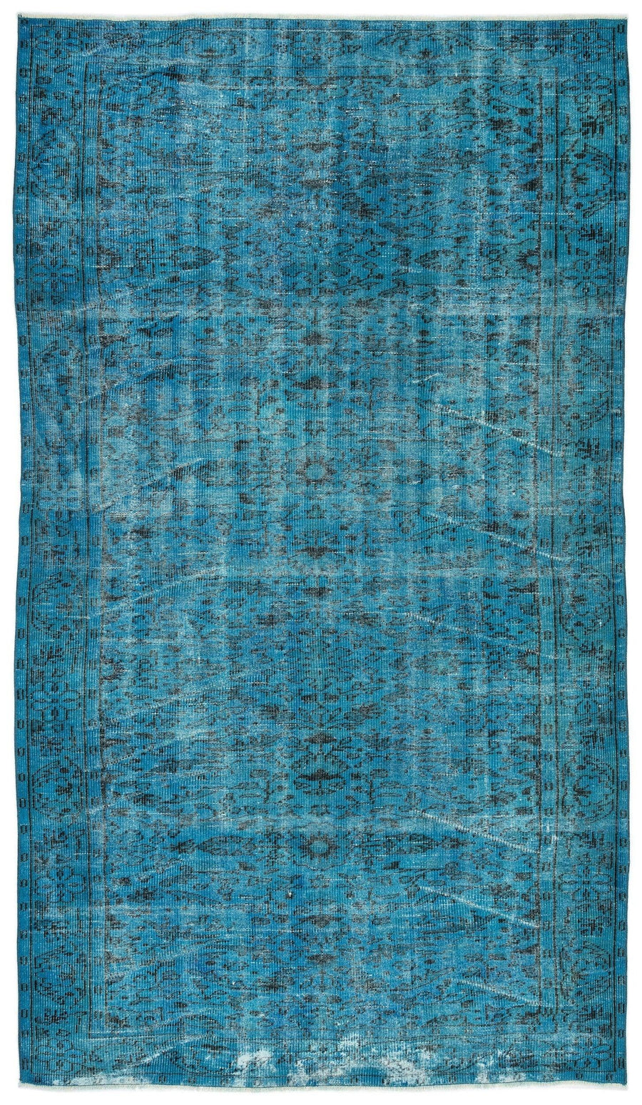 Beyaz Gri Bohem Eskitme Yün Halı 171x306