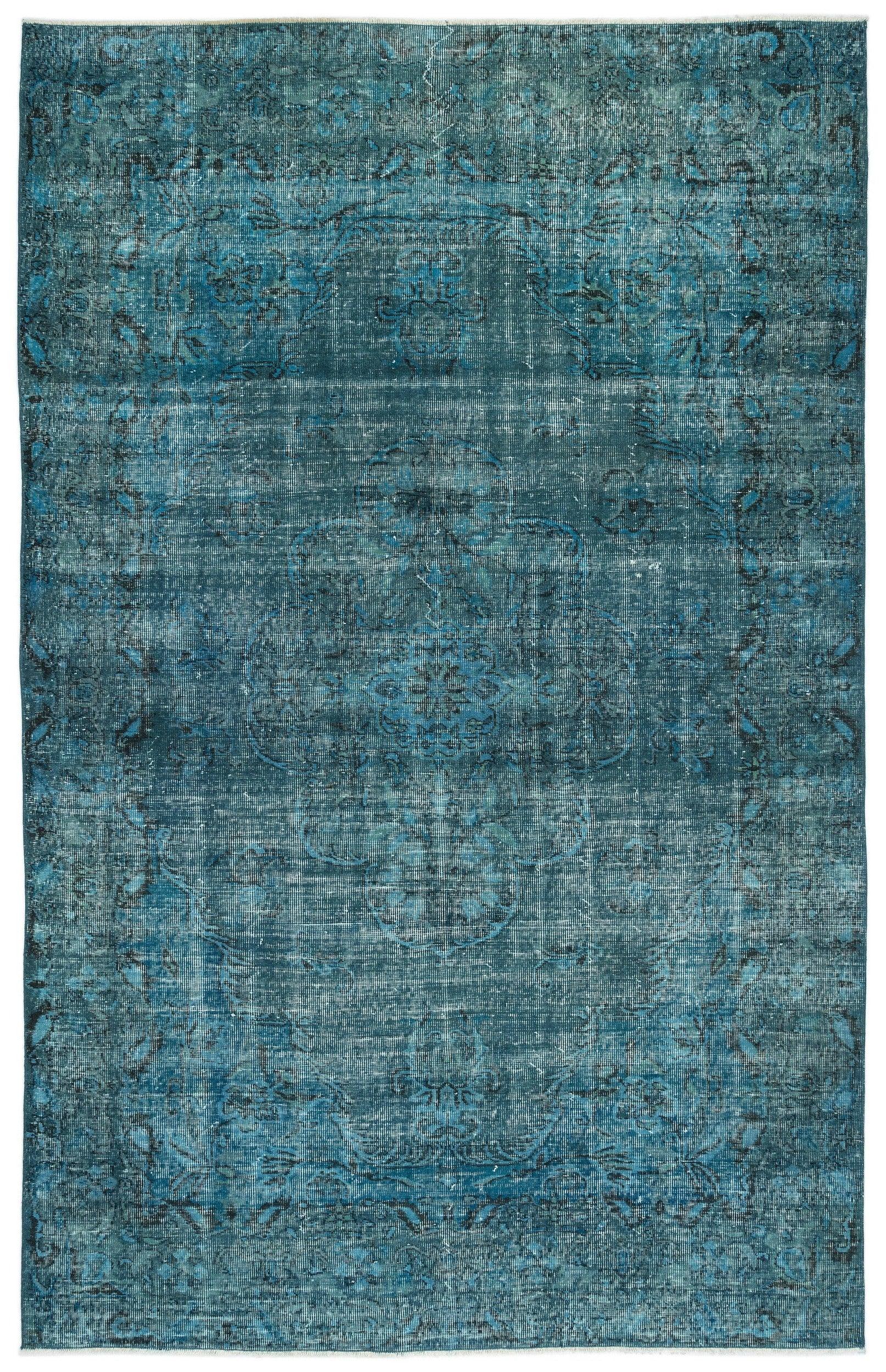 Beyaz Gri Eskitme Klasik Yün Halı 194x310