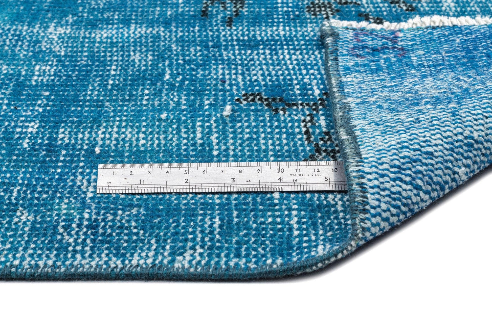 Gri Krem Bohem Eskitme Yün Halı 172x270