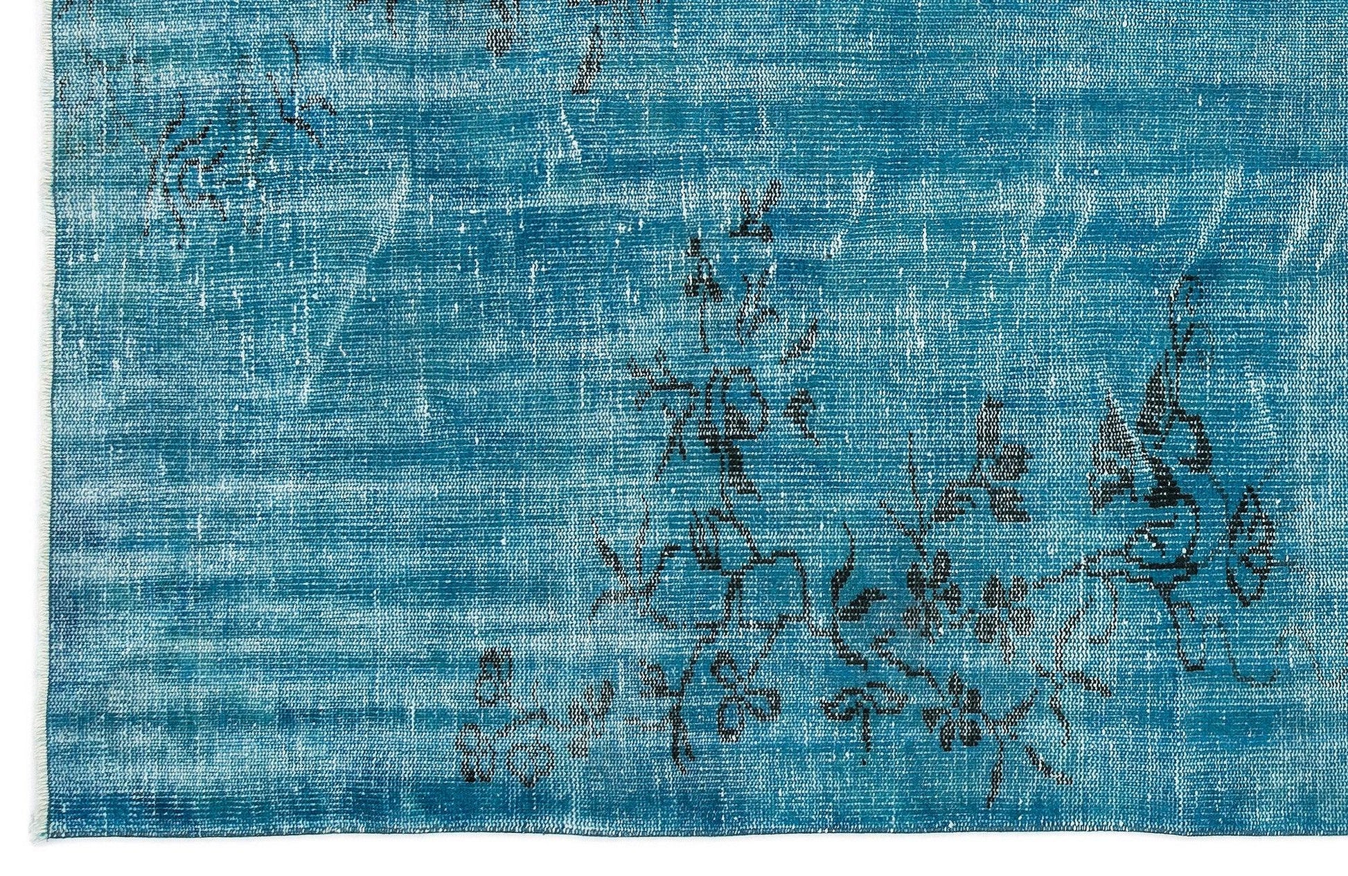 Gri Krem Bohem Eskitme Yün Halı 172x270