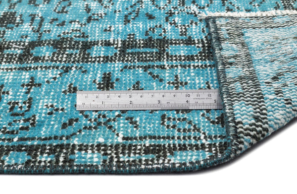 Beyaz Gri Eskitme Klasik Yün Halı 193x304