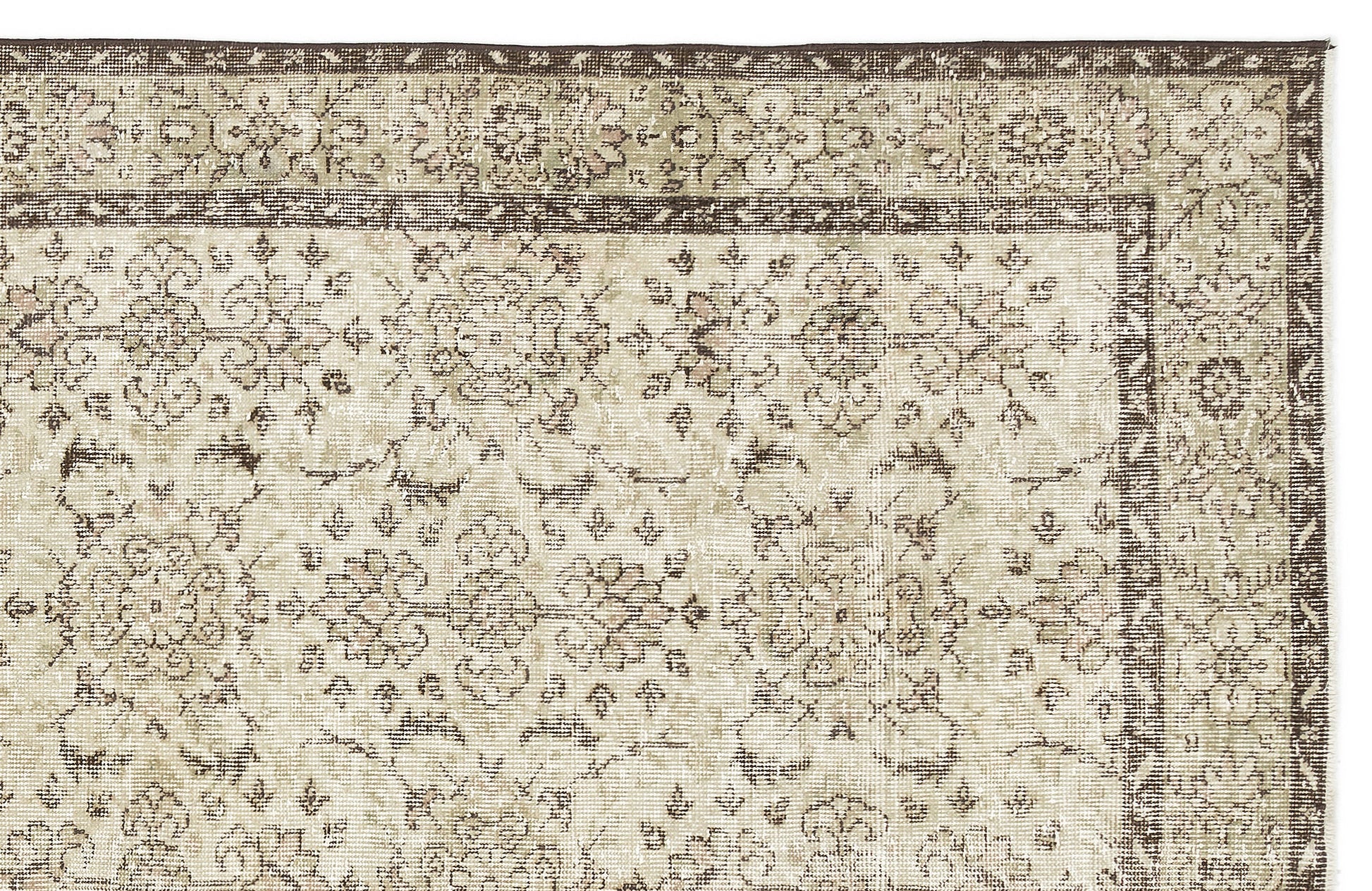 Atina Bej Eskitme Yün El Dokuma Halısı 188 x 296 Apex Unique