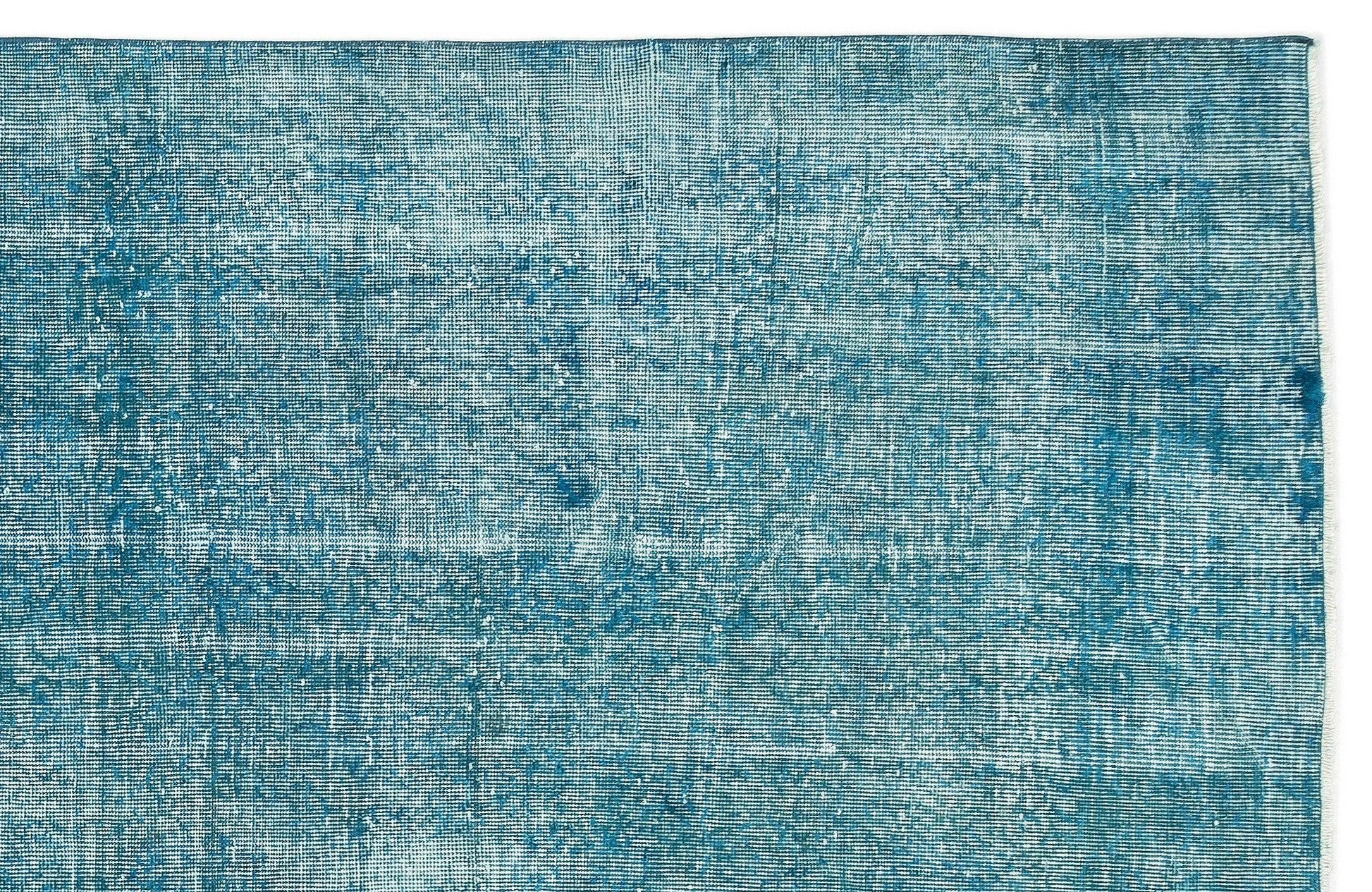 Beyaz Mavi Eskitme Modern Yün Halı 210x308
