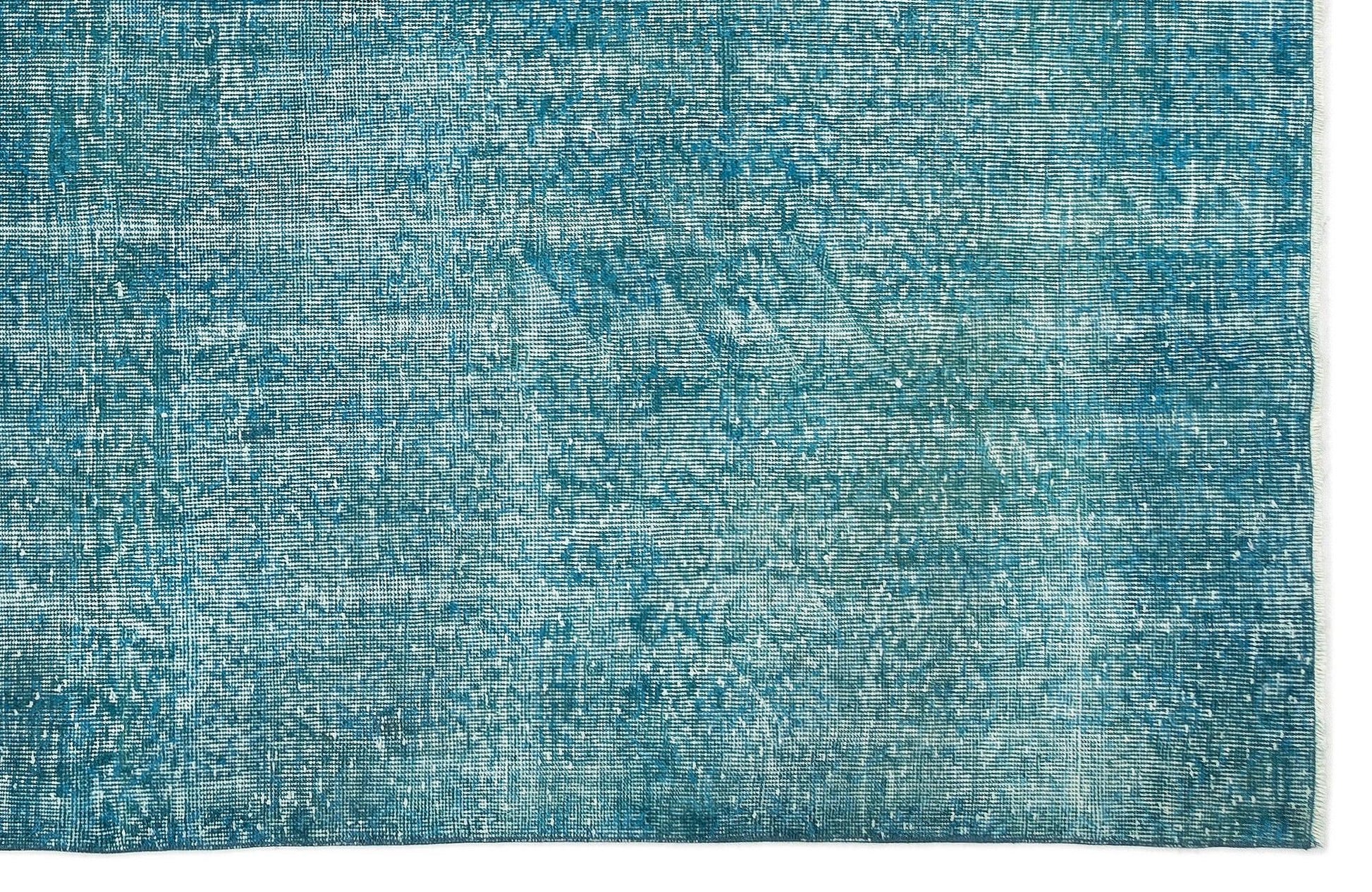 Beyaz Mavi Eskitme Modern Yün Halı 210x308