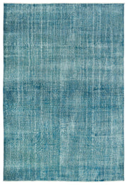 Beyaz Mavi Eskitme Modern Yün Halı 210x308