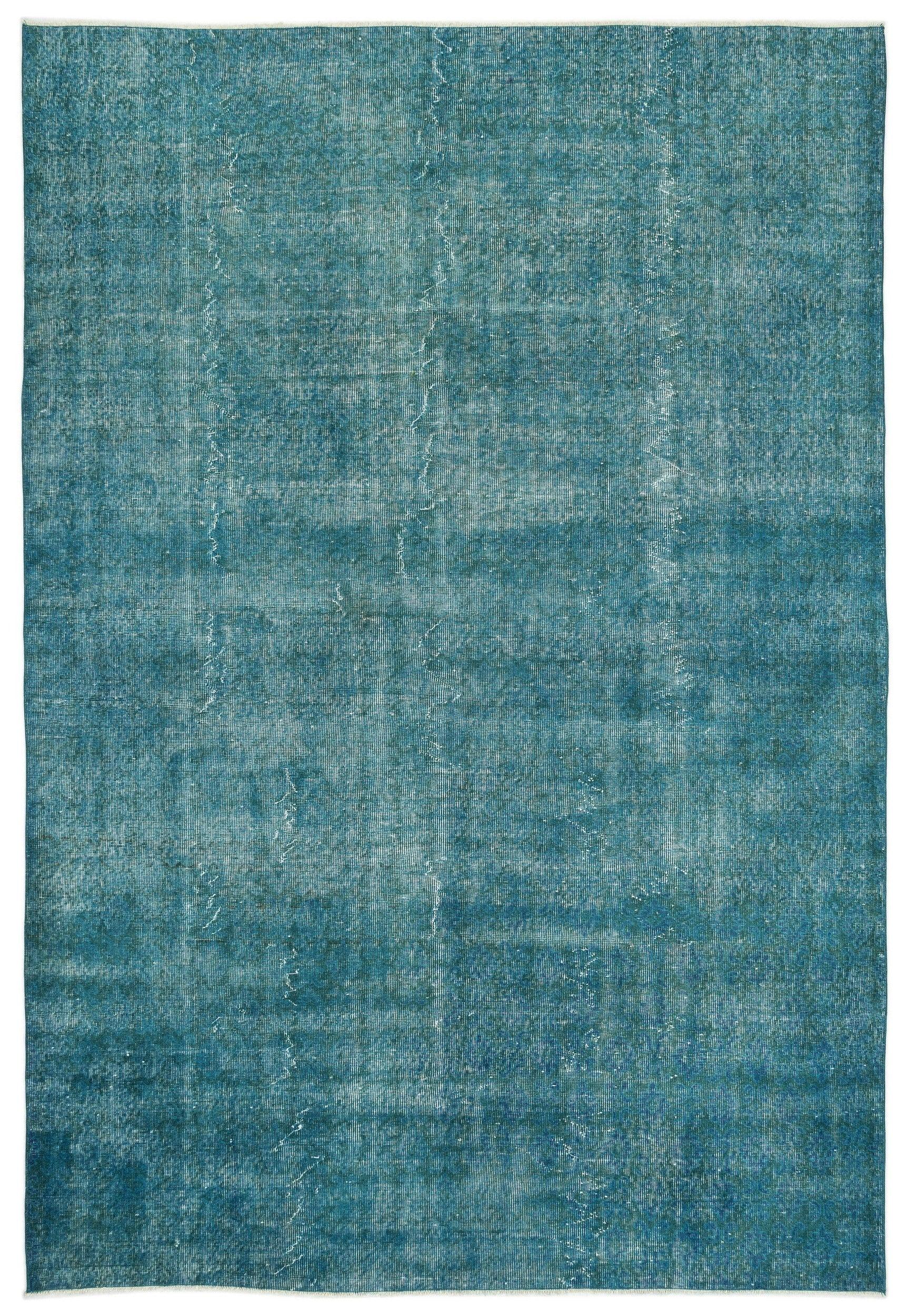 Beyaz Krem Eskitme Modern Yün Halı 211x308