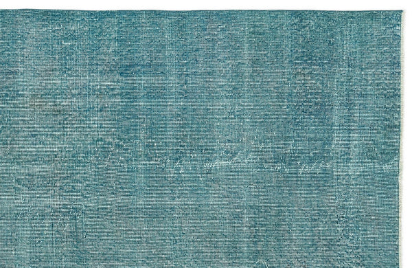 Beyaz Mavi Eskitme Modern Yün Halı 149x265