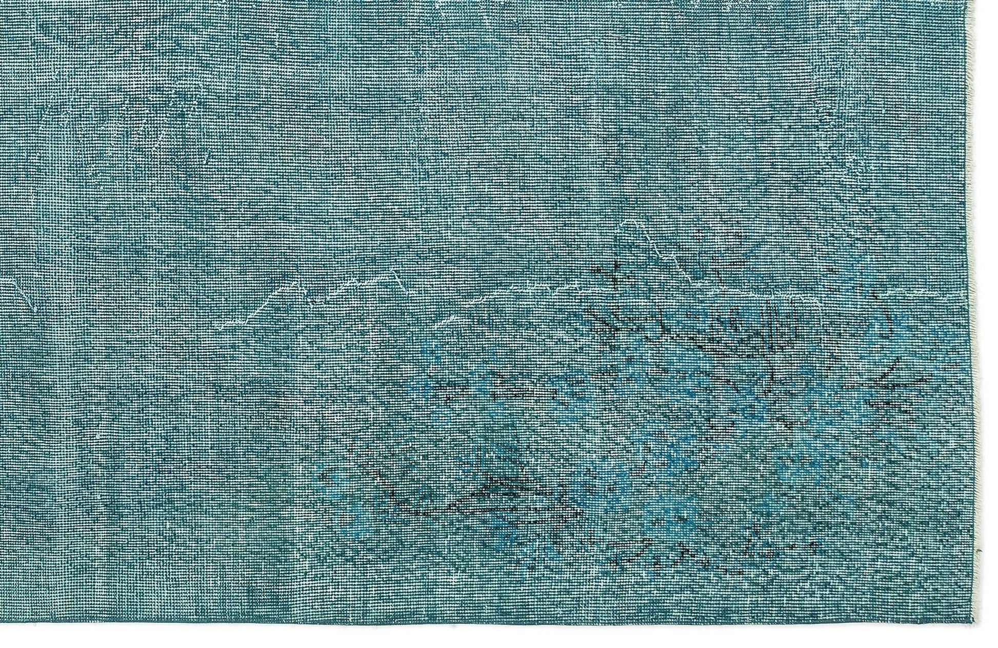Beyaz Mavi Eskitme Modern Yün Halı 149x265